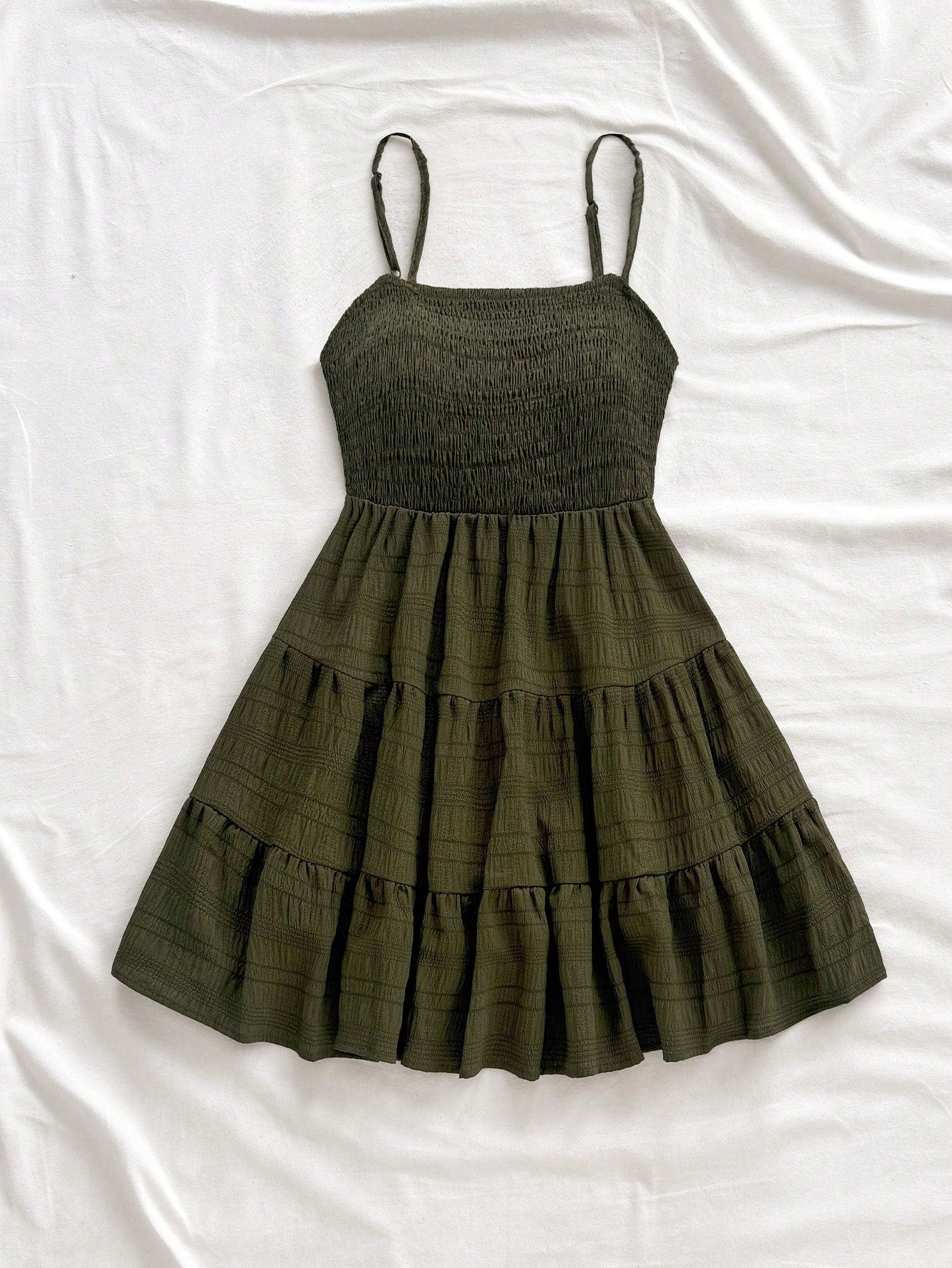 Soleia WYWH Women Spring Break Solid Ruffle Hem Cami Blue Dress,Summer Dresses For Women