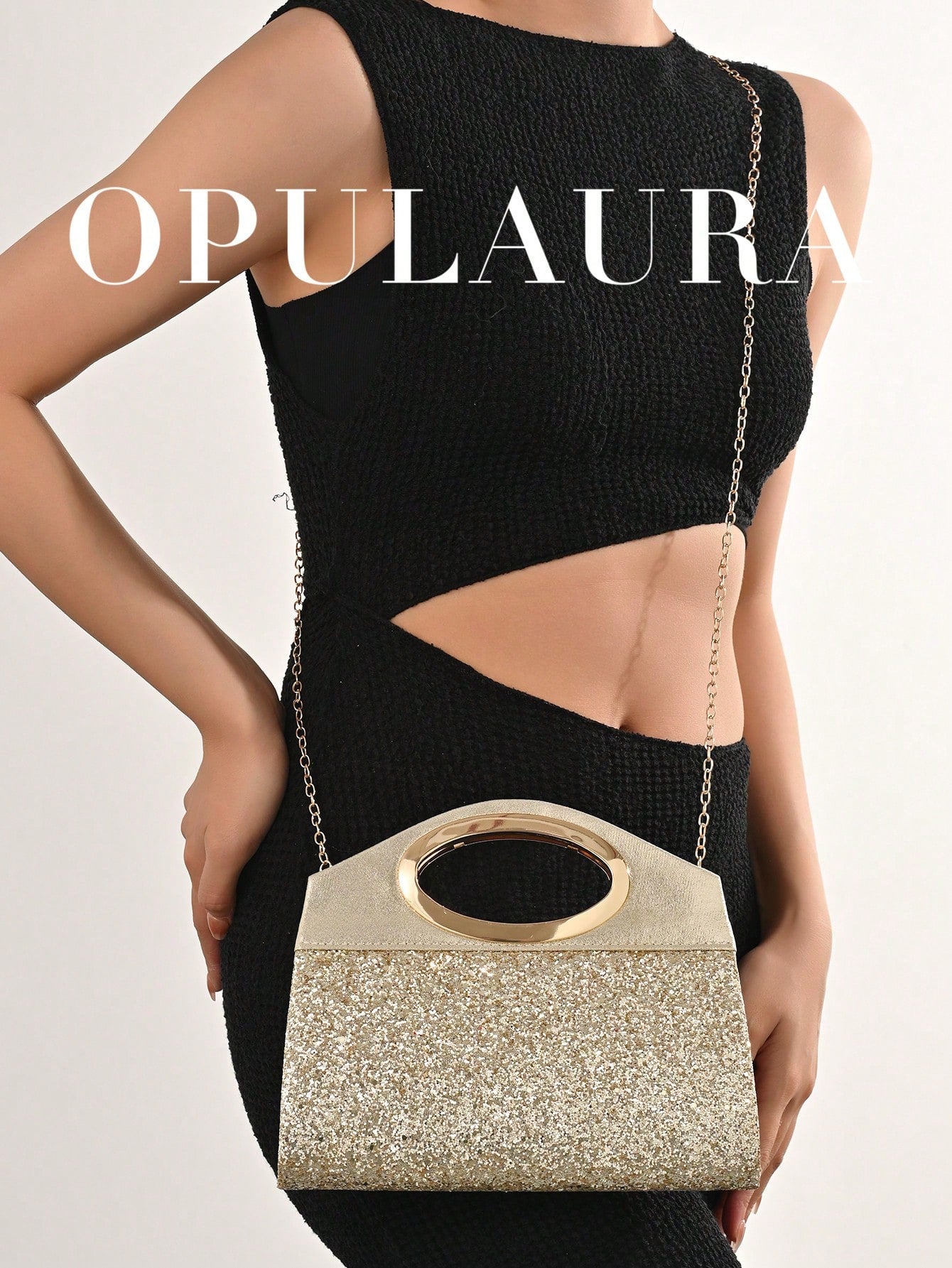 OpulAura Women's Fashion Sparkling Crystal Rhinestone Evening Clutch Bag, Glitzy Luxury Diamond Studded Formal Dress Purse, Suitable For Gala, Party, Birthday, Wedding, As Birthday Gift