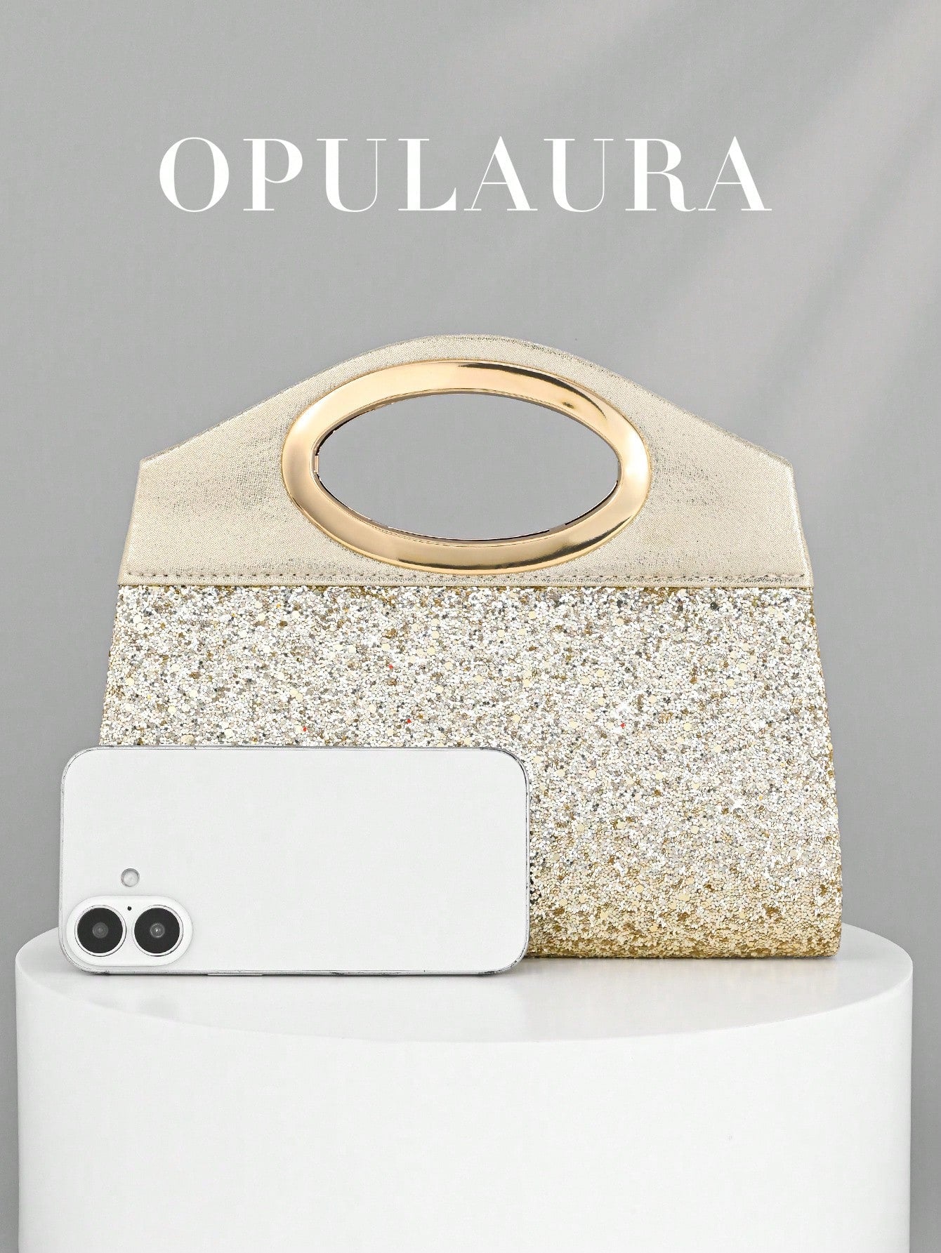 OpulAura Women's Fashion Sparkling Crystal Rhinestone Evening Clutch Bag, Glitzy Luxury Diamond Studded Formal Dress Purse, Suitable For Gala, Party, Birthday, Wedding, As Birthday Gift