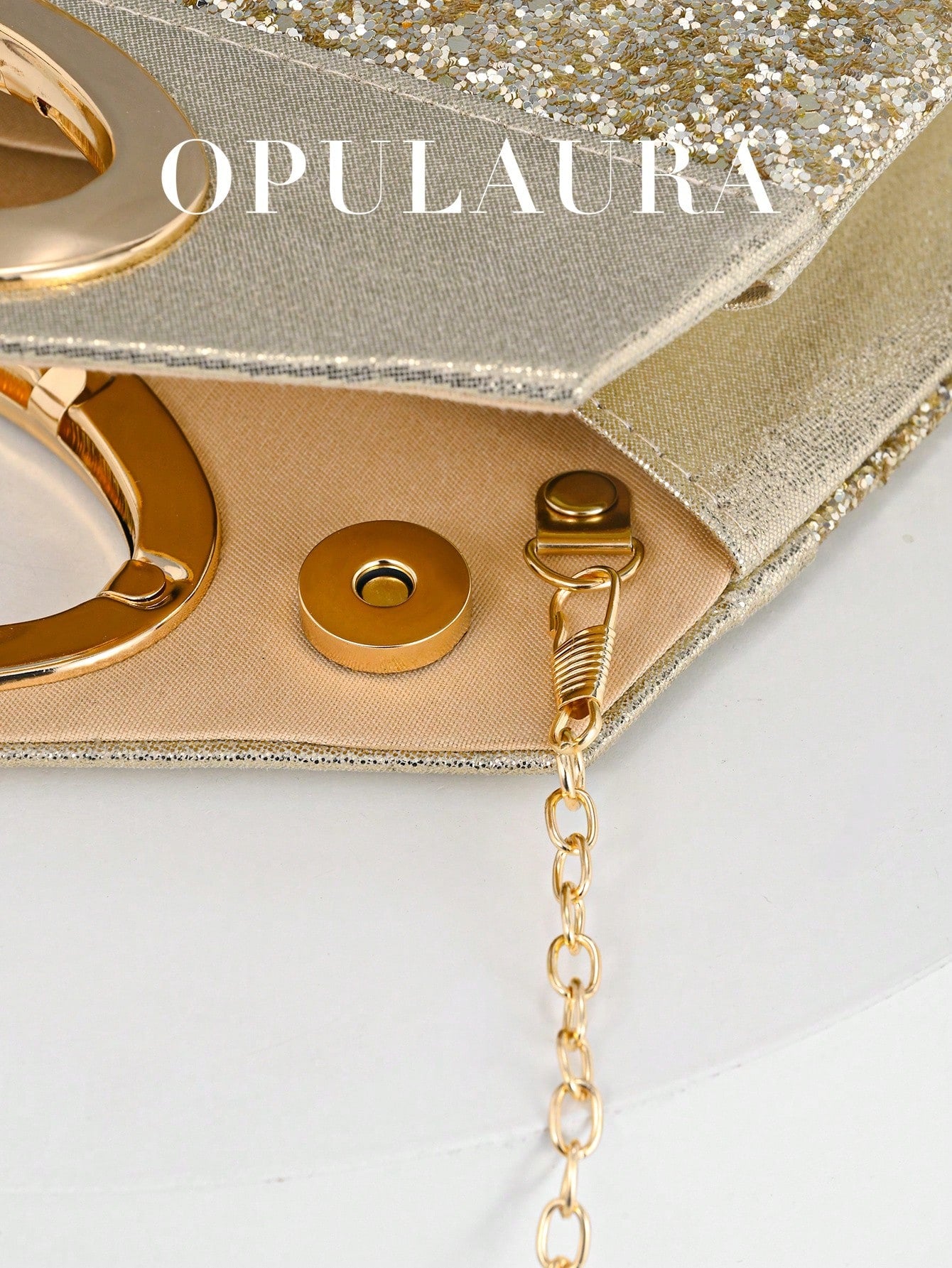 OpulAura Women's Fashion Sparkling Crystal Rhinestone Evening Clutch Bag, Glitzy Luxury Diamond Studded Formal Dress Purse, Suitable For Gala, Party, Birthday, Wedding, As Birthday Gift