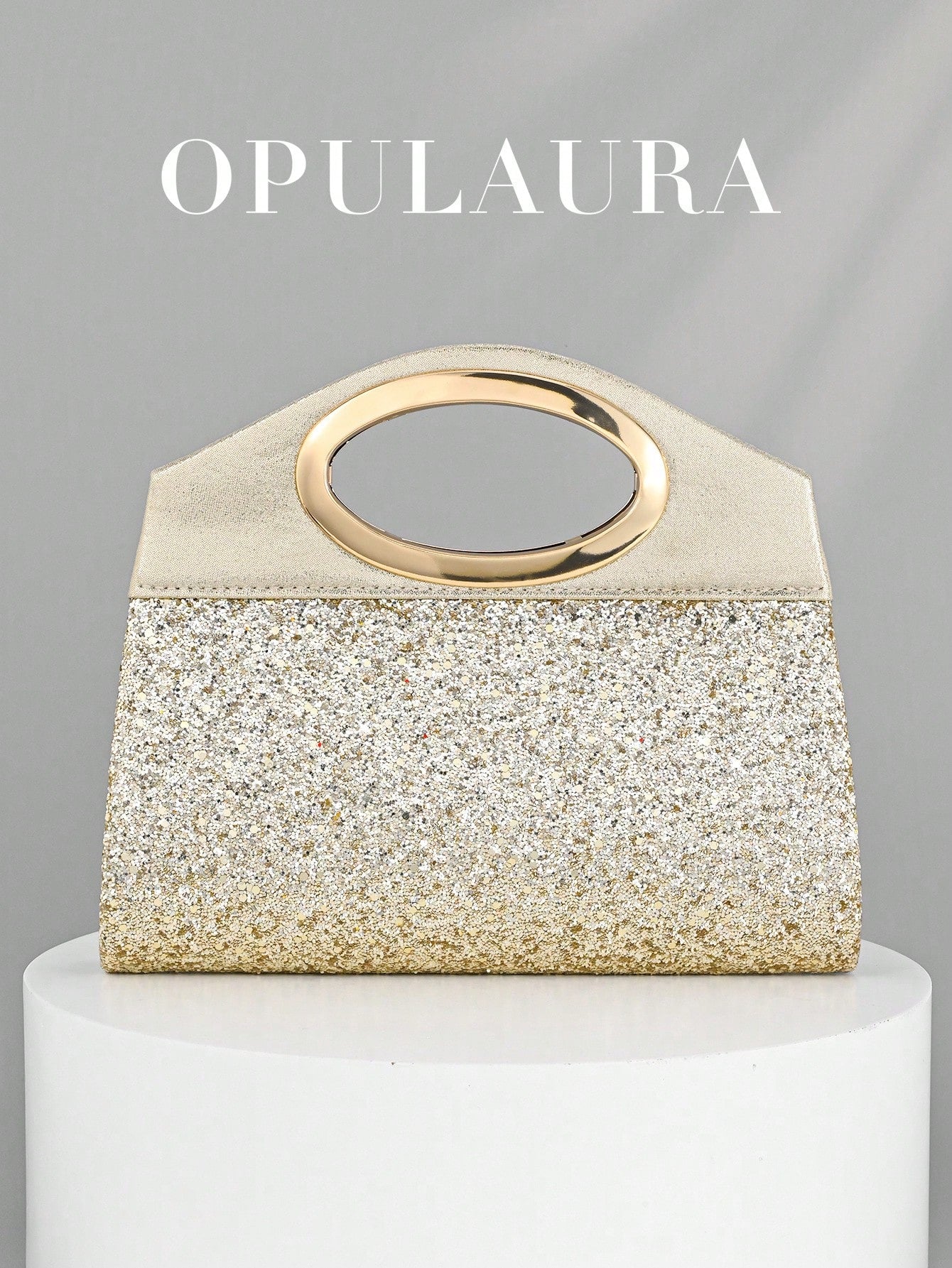 OpulAura Women's Fashion Sparkling Crystal Rhinestone Evening Clutch Bag, Glitzy Luxury Diamond Studded Formal Dress Purse, Suitable For Gala, Party, Birthday, Wedding, As Birthday Gift