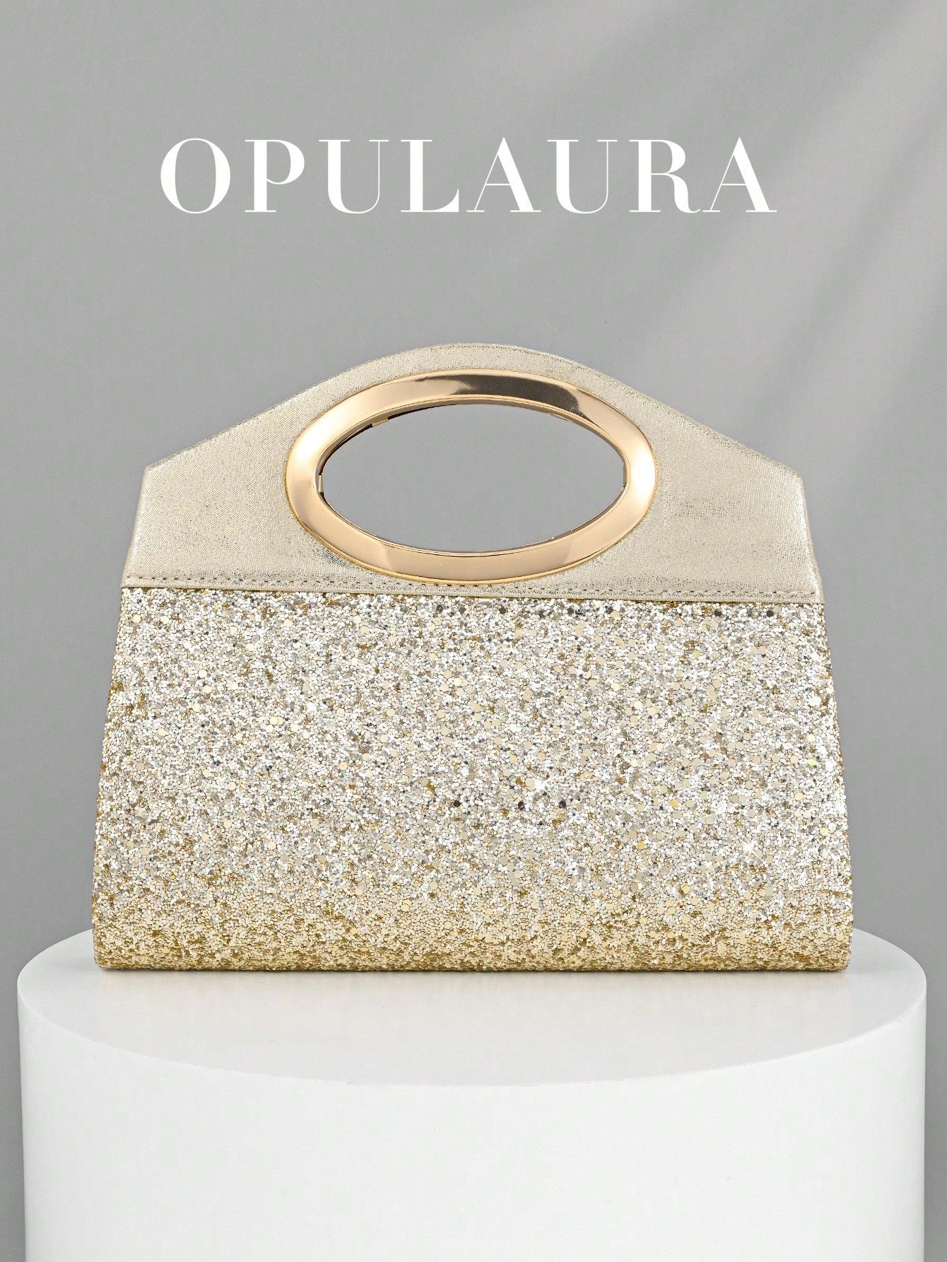 OpulAura Women's Fashion Sparkling Crystal Rhinestone Evening Clutch Bag, Glitzy Luxury Diamond Studded Formal Dress Purse, Suitable For Gala, Party, Birthday, Wedding, As Birthday Gift