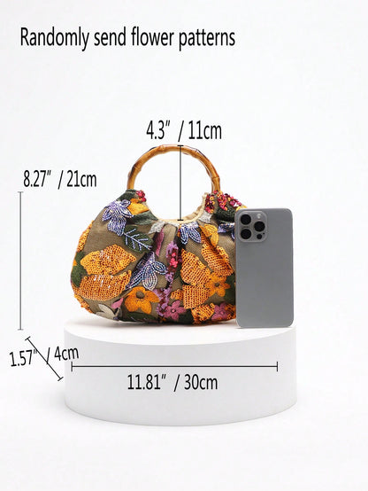 2024 Spring New Arrival Women Handbag, One Piece Of Solid Color Pearl Glossy PU Cloud Bag, Fashionable And Concise Stitching Design With Elegant Elegant For Lady, Foldable And Wrinkled Bag Style.