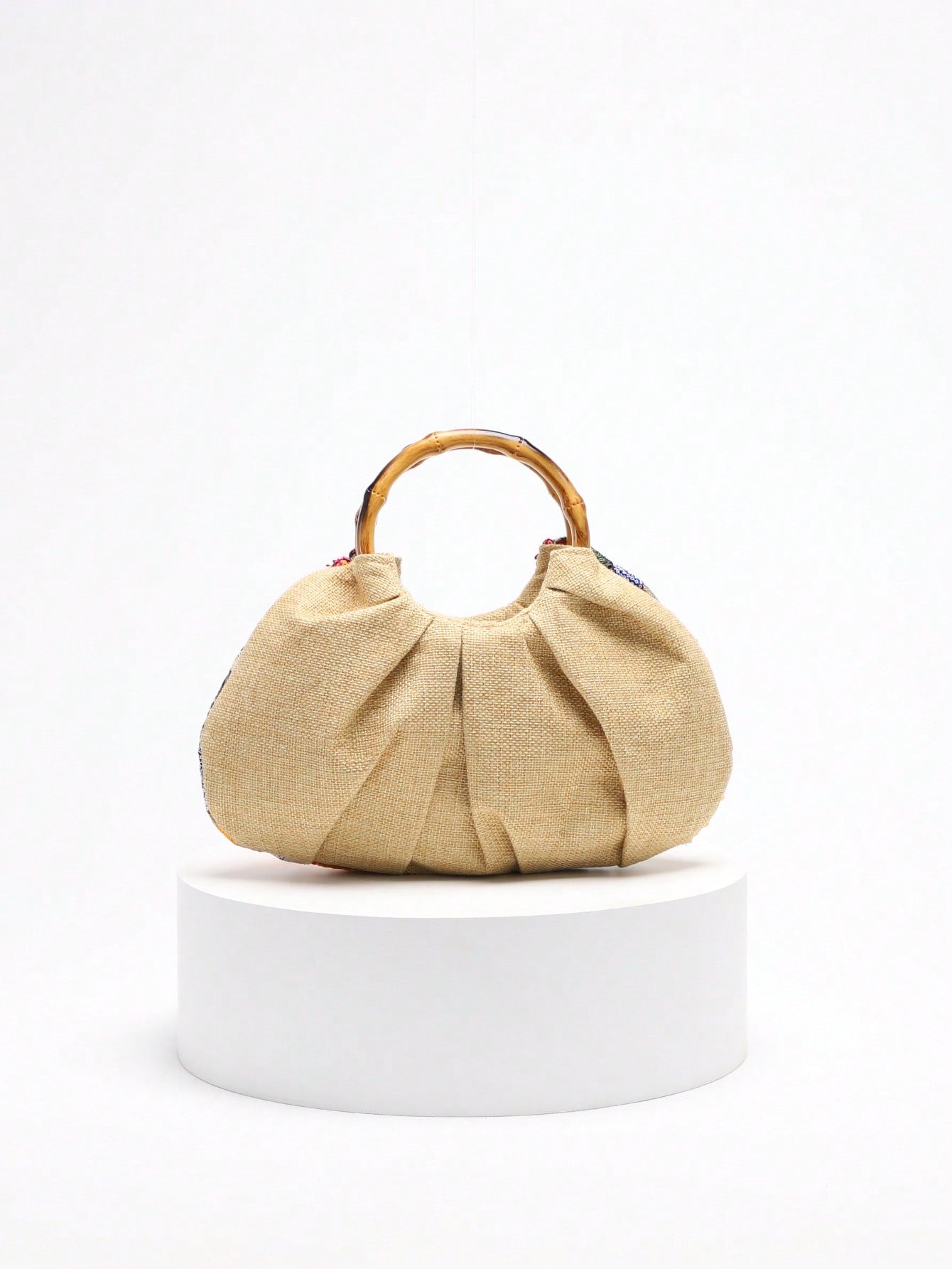 2024 Spring New Arrival Women Handbag, One Piece Of Solid Color Pearl Glossy PU Cloud Bag, Fashionable And Concise Stitching Design With Elegant Elegant For Lady, Foldable And Wrinkled Bag Style.