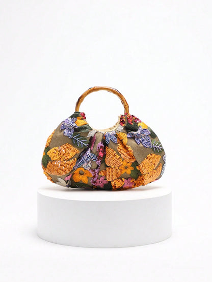 2024 Spring New Arrival Women Handbag, One Piece Of Solid Color Pearl Glossy PU Cloud Bag, Fashionable And Concise Stitching Design With Elegant Elegant For Lady, Foldable And Wrinkled Bag Style.