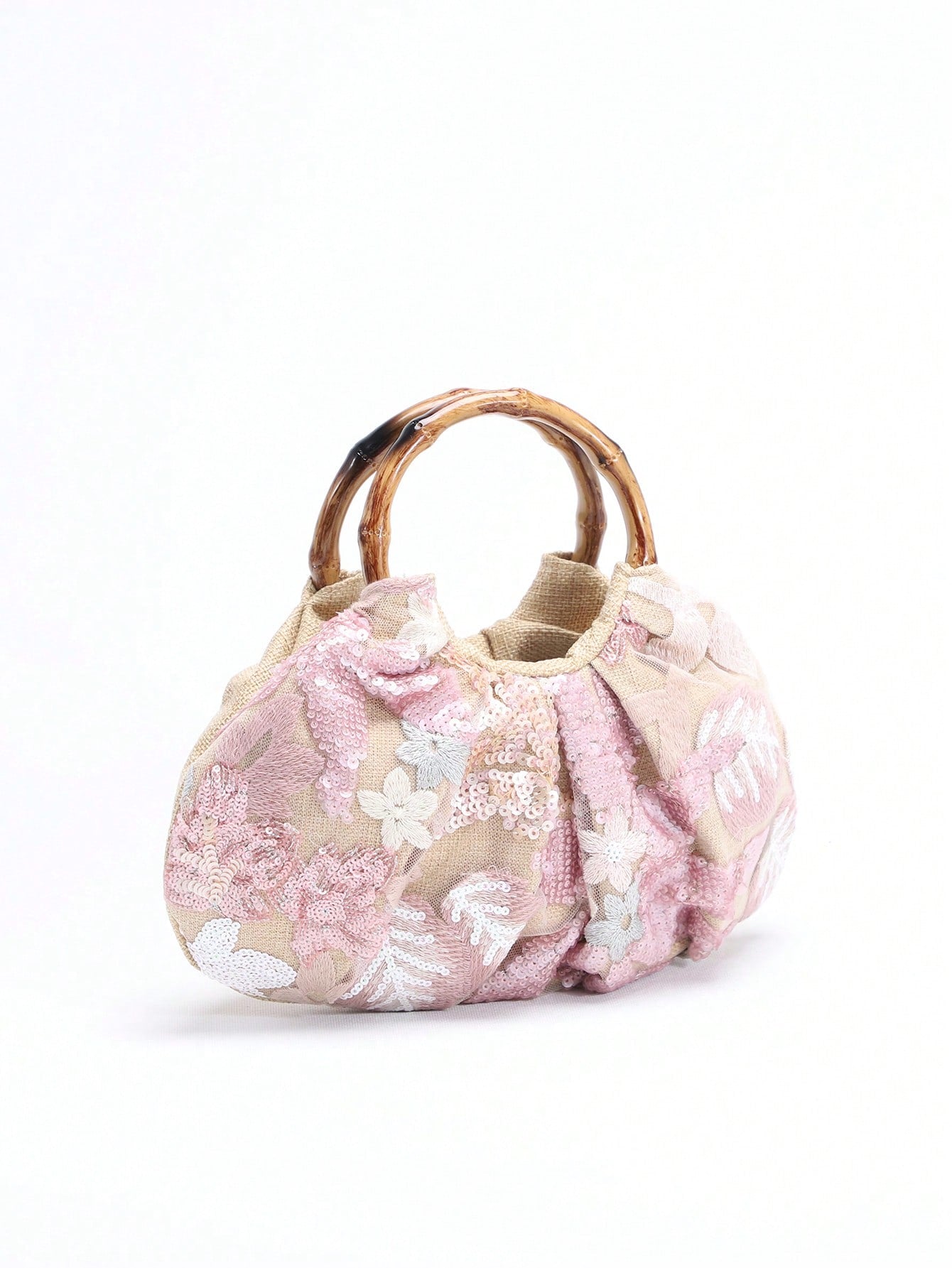 2024 Spring New Arrival Women Handbag, One Piece Of Solid Color Pearl Glossy PU Cloud Bag, Fashionable And Concise Stitching Design With Elegant Elegant For Lady, Foldable And Wrinkled Bag Style.