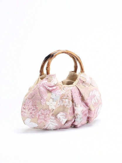2024 Spring New Arrival Women Handbag, One Piece Of Solid Color Pearl Glossy PU Cloud Bag, Fashionable And Concise Stitching Design With Elegant Elegant For Lady, Foldable And Wrinkled Bag Style.