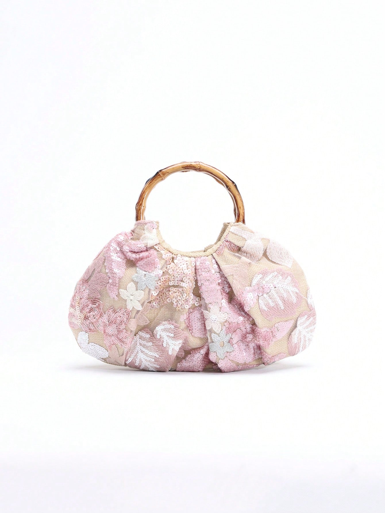 2024 Spring New Arrival Women Handbag, One Piece Of Solid Color Pearl Glossy PU Cloud Bag, Fashionable And Concise Stitching Design With Elegant Elegant For Lady, Foldable And Wrinkled Bag Style.