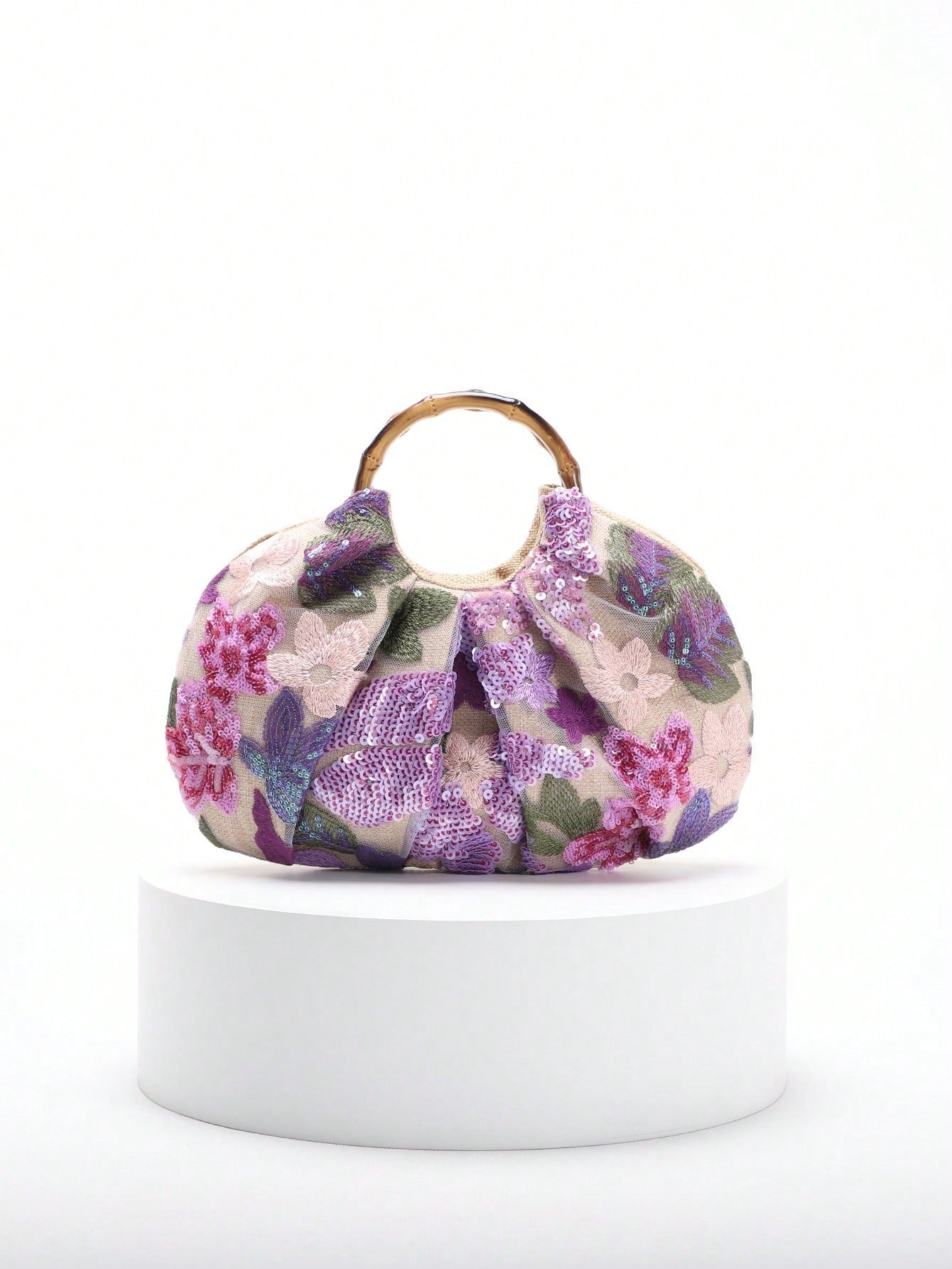 2024 Spring New Arrival Women Handbag, One Piece Of Solid Color Pearl Glossy PU Cloud Bag, Fashionable And Concise Stitching Design With Elegant Elegant For Lady, Foldable And Wrinkled Bag Style.