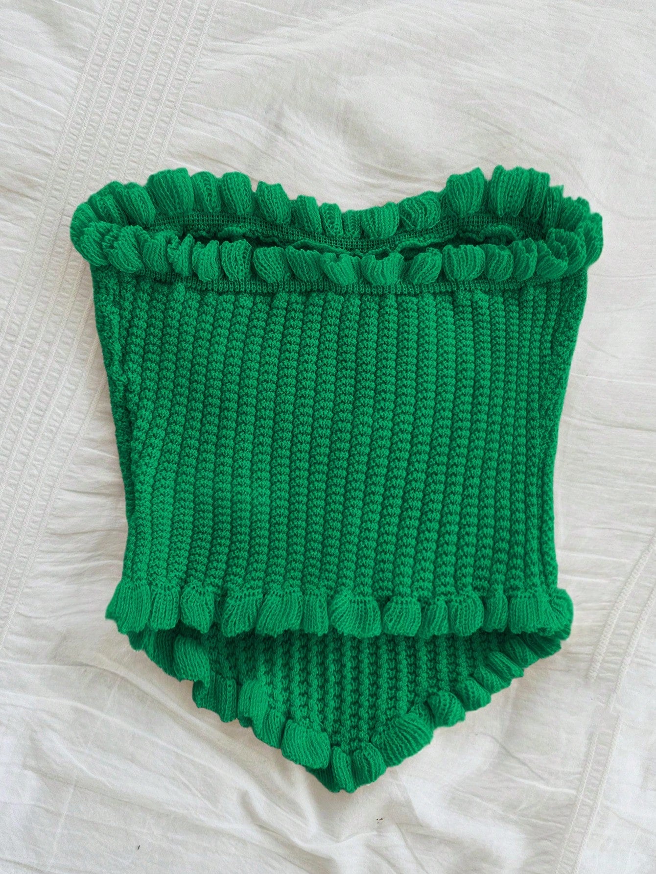 Soleia Women's Button Decor Fashion Casual Ruffle Hem Knitted Camisole Top,Going Out Top