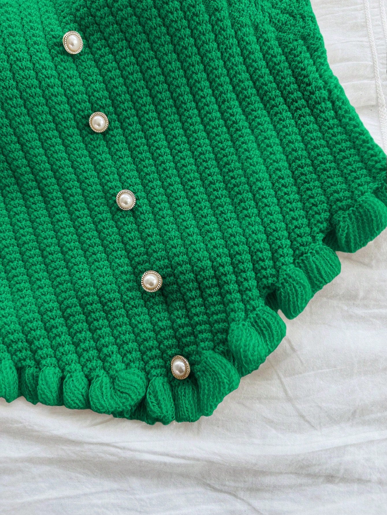 Soleia Women's Button Decor Fashion Casual Ruffle Hem Knitted Camisole Top,Going Out Top