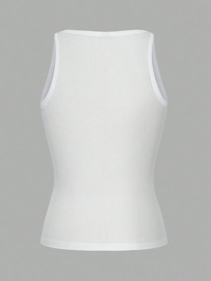 Chiquease Sexy Fitted Knit Sports Camisole Tank Top