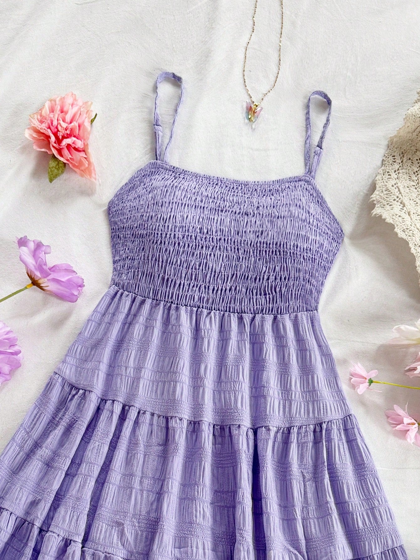 Soleia WYWH Women Spring Break Solid Ruffle Hem Cami Blue Dress,Summer Dresses For Women