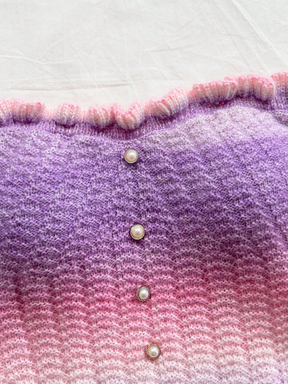 Soleia Women's Button Decor Fashion Casual Ruffle Hem Knitted Camisole Top,Going Out Top