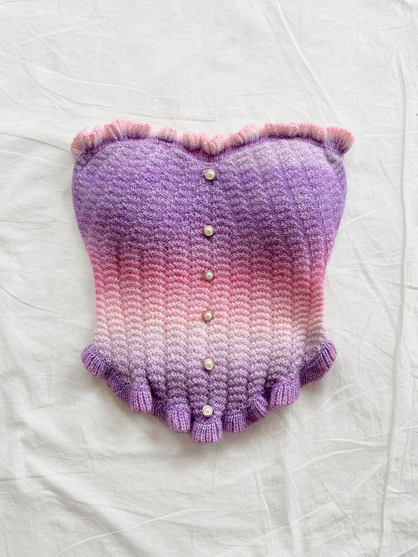 Soleia Women's Button Decor Fashion Casual Ruffle Hem Knitted Camisole Top,Going Out Top