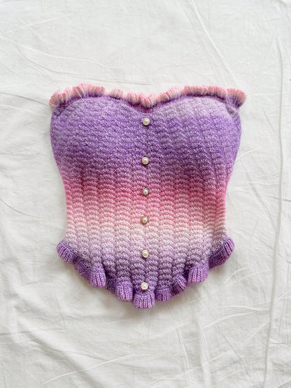 Soleia Women's Button Decor Fashion Casual Ruffle Hem Knitted Camisole Top,Going Out Top