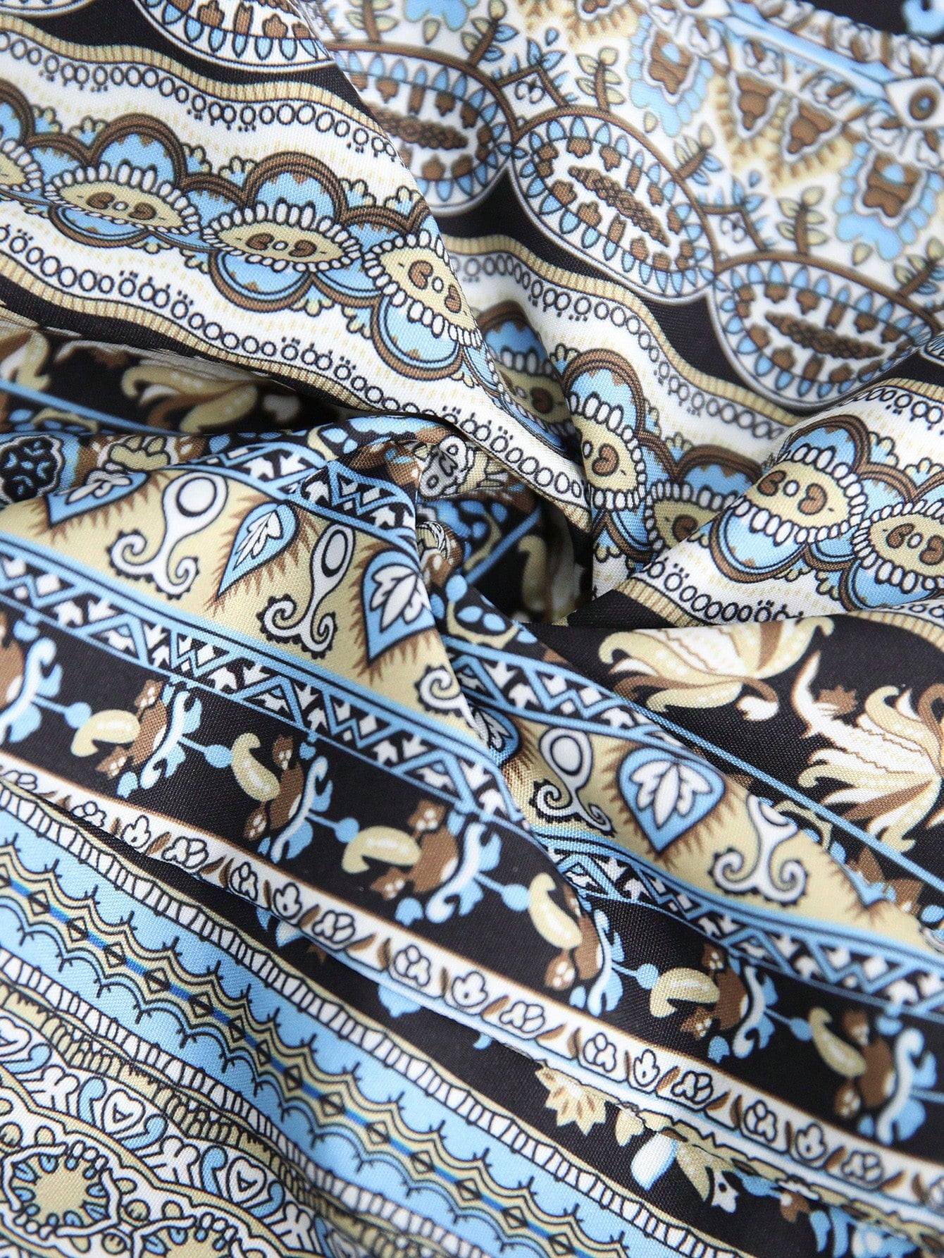 Breezaya Vintage Style Women's Printed Spaghetti Strap Dress With High Side Slit Maxi Vacation Beach Outfit