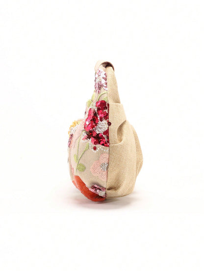 2024 Spring New Arrival Women Handbag, One Piece Of Solid Color Pearl Glossy PU Cloud Bag, Fashionable And Concise Stitching Design With Elegant Elegant For Lady, Foldable And Wrinkled Bag Style.