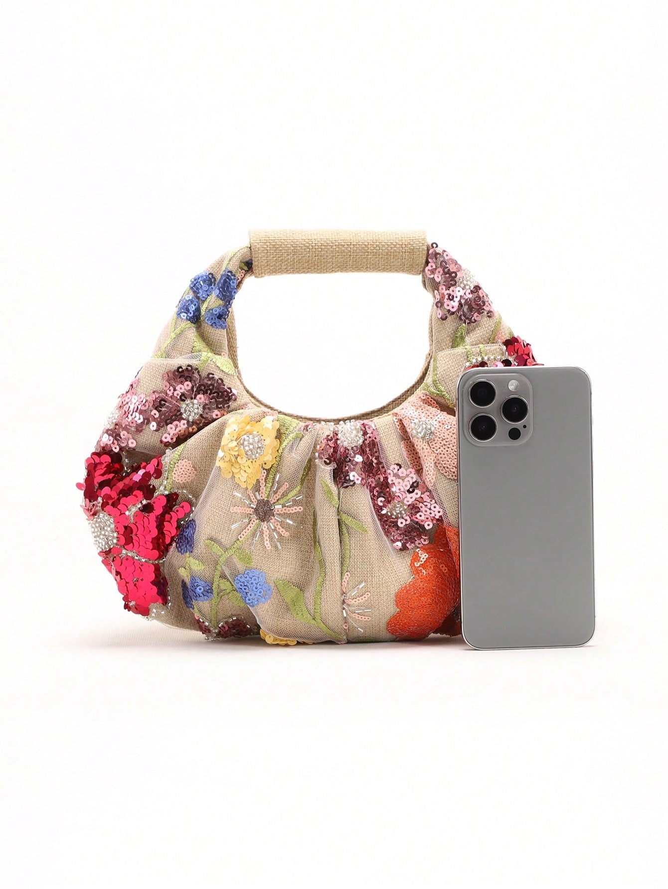 2024 Spring New Arrival Women Handbag, One Piece Of Solid Color Pearl Glossy PU Cloud Bag, Fashionable And Concise Stitching Design With Elegant Elegant For Lady, Foldable And Wrinkled Bag Style.