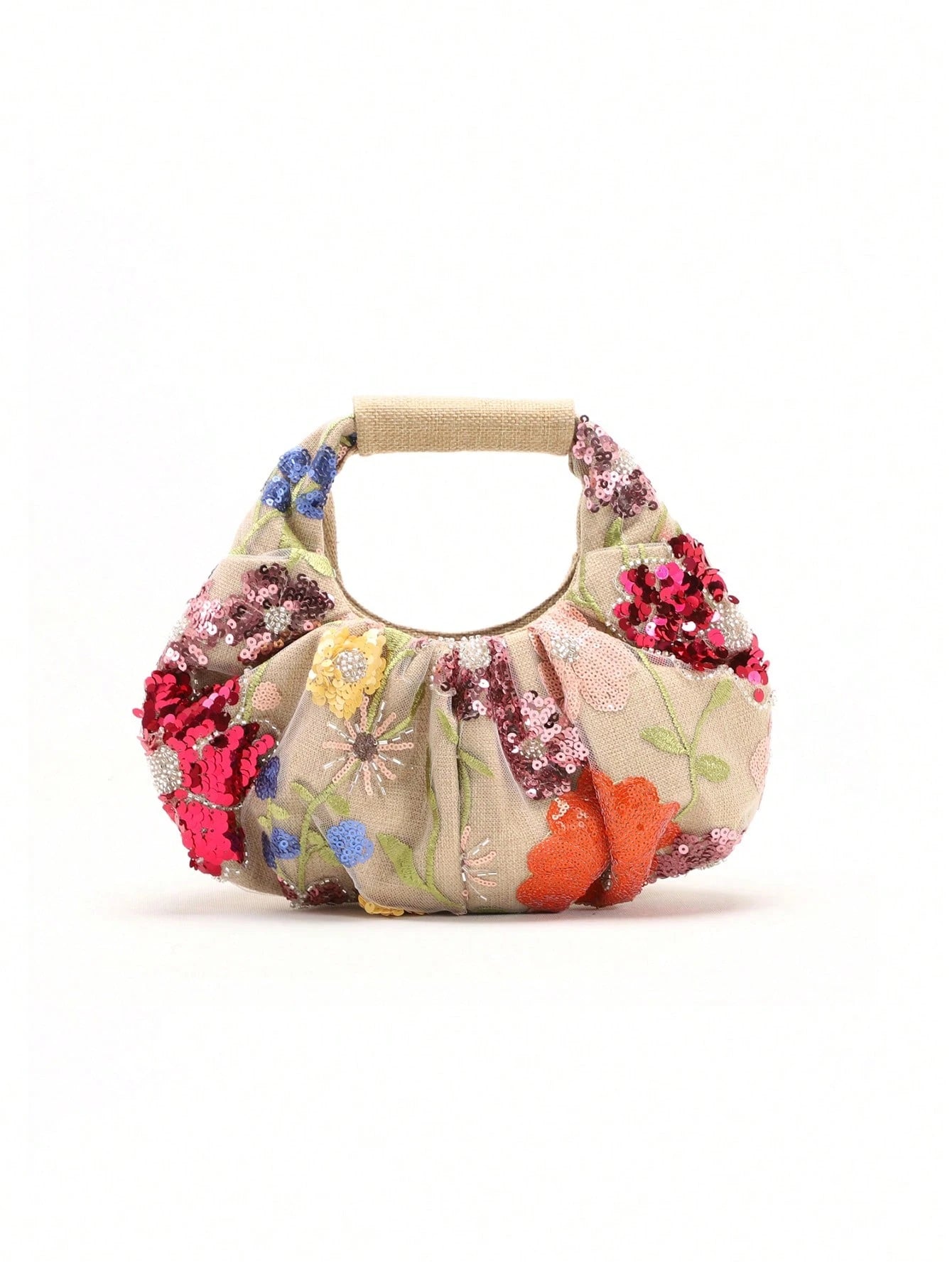 2024 Spring New Arrival Women Handbag, One Piece Of Solid Color Pearl Glossy PU Cloud Bag, Fashionable And Concise Stitching Design With Elegant Elegant For Lady, Foldable And Wrinkled Bag Style.