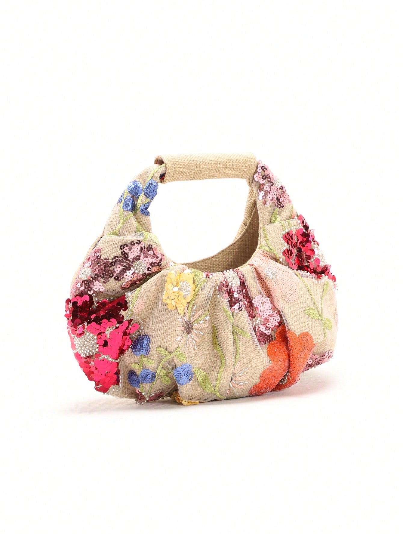 2024 Spring New Arrival Women Handbag, One Piece Of Solid Color Pearl Glossy PU Cloud Bag, Fashionable And Concise Stitching Design With Elegant Elegant For Lady, Foldable And Wrinkled Bag Style.