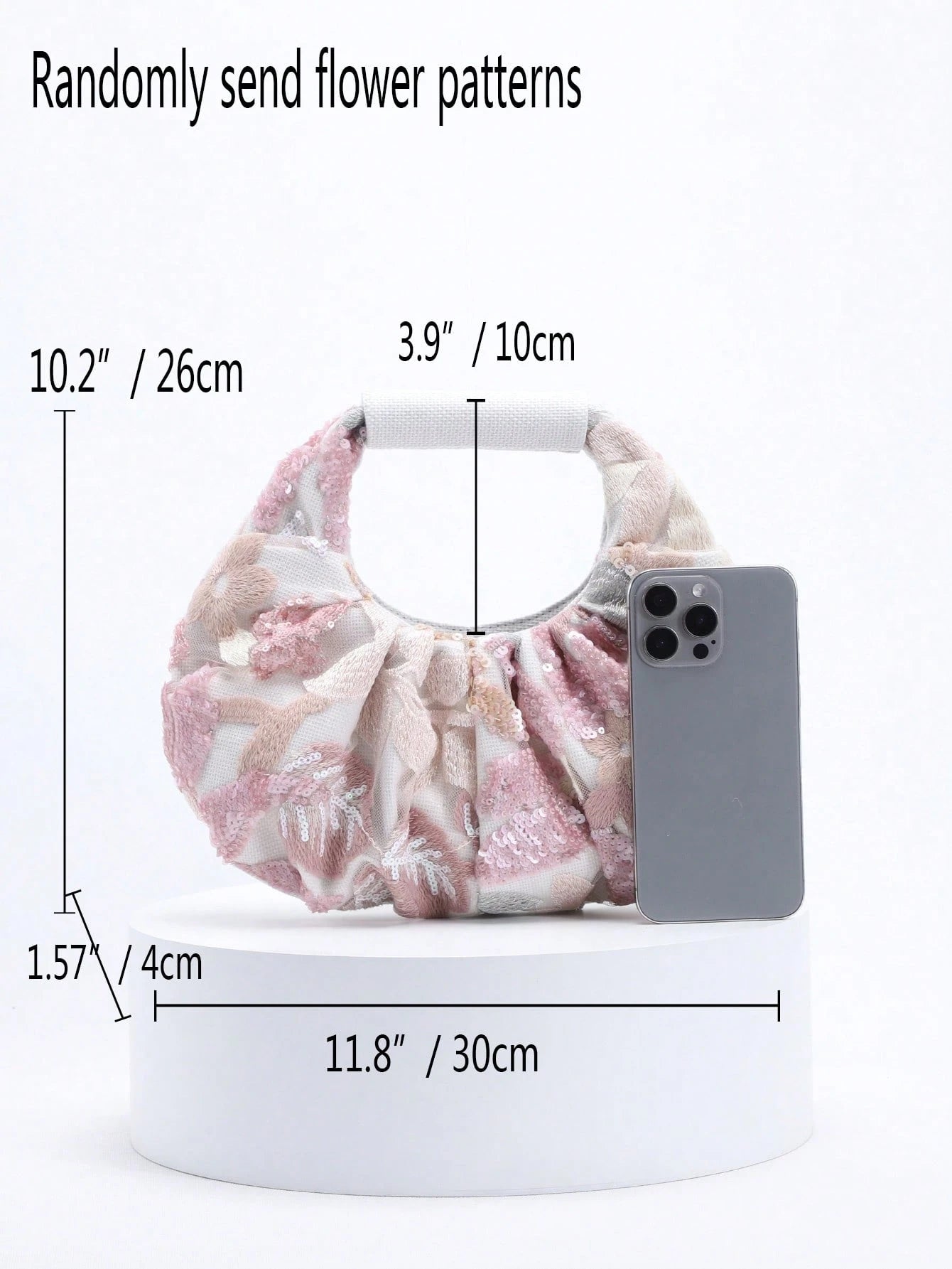 2024 Spring New Arrival Women Handbag, One Piece Of Solid Color Pearl Glossy PU Cloud Bag, Fashionable And Concise Stitching Design With Elegant Elegant For Lady, Foldable And Wrinkled Bag Style.