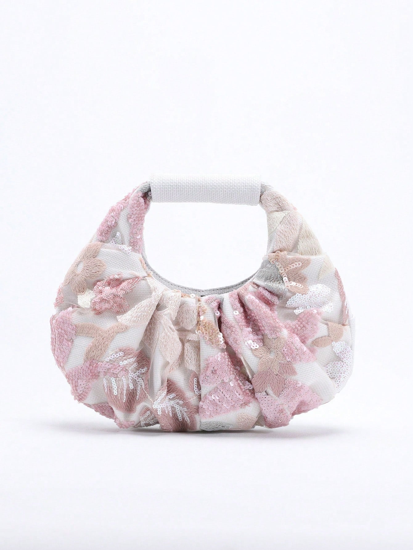 2024 Spring New Arrival Women Handbag, One Piece Of Solid Color Pearl Glossy PU Cloud Bag, Fashionable And Concise Stitching Design With Elegant Elegant For Lady, Foldable And Wrinkled Bag Style.