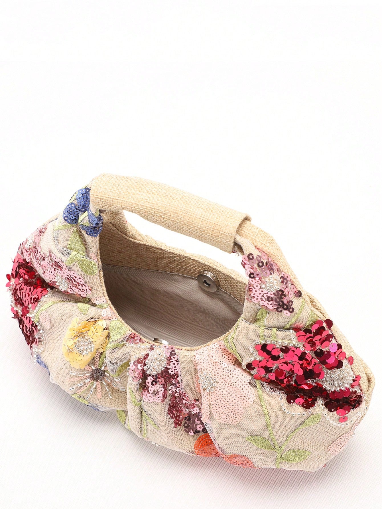 2024 Spring New Arrival Women Handbag, One Piece Of Solid Color Pearl Glossy PU Cloud Bag, Fashionable And Concise Stitching Design With Elegant Elegant For Lady, Foldable And Wrinkled Bag Style.