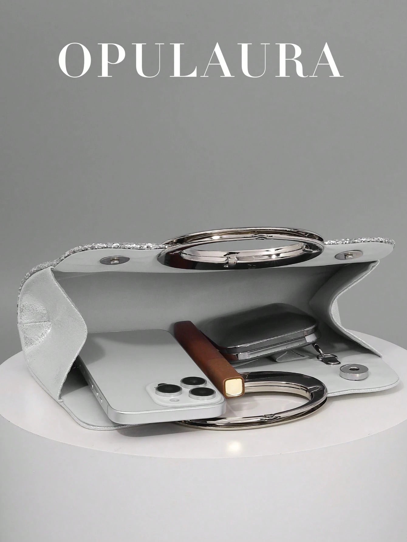 OpulAura Women's Fashion Sparkling Crystal Rhinestone Evening Clutch Bag, Glitzy Luxury Diamond Studded Formal Dress Purse, Suitable For Gala, Party, Birthday, Wedding, As Birthday Gift