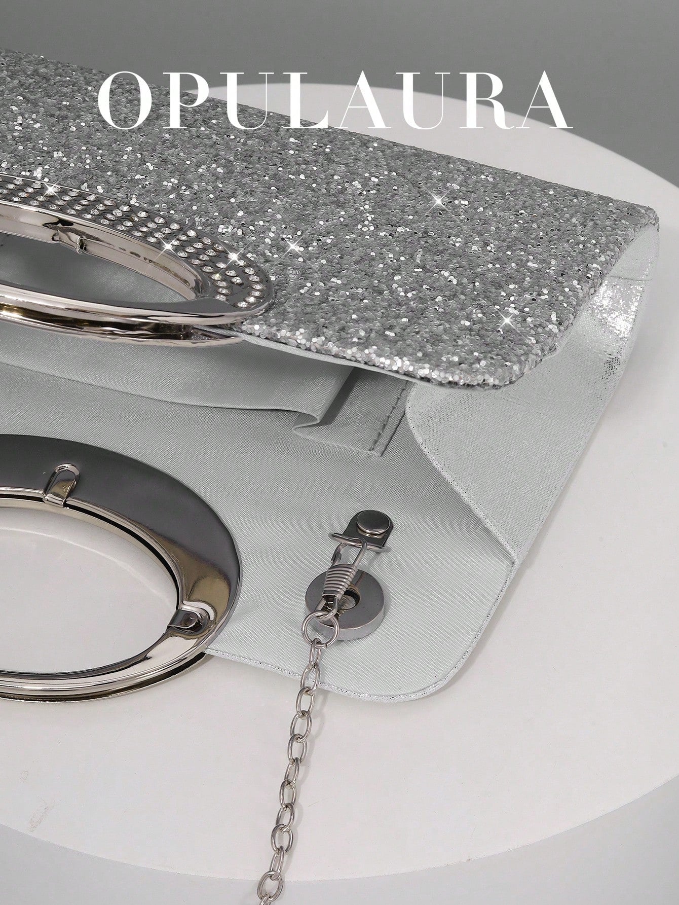 OpulAura Women's Fashion Sparkling Crystal Rhinestone Evening Clutch Bag, Glitzy Luxury Diamond Studded Formal Dress Purse, Suitable For Gala, Party, Birthday, Wedding, As Birthday Gift