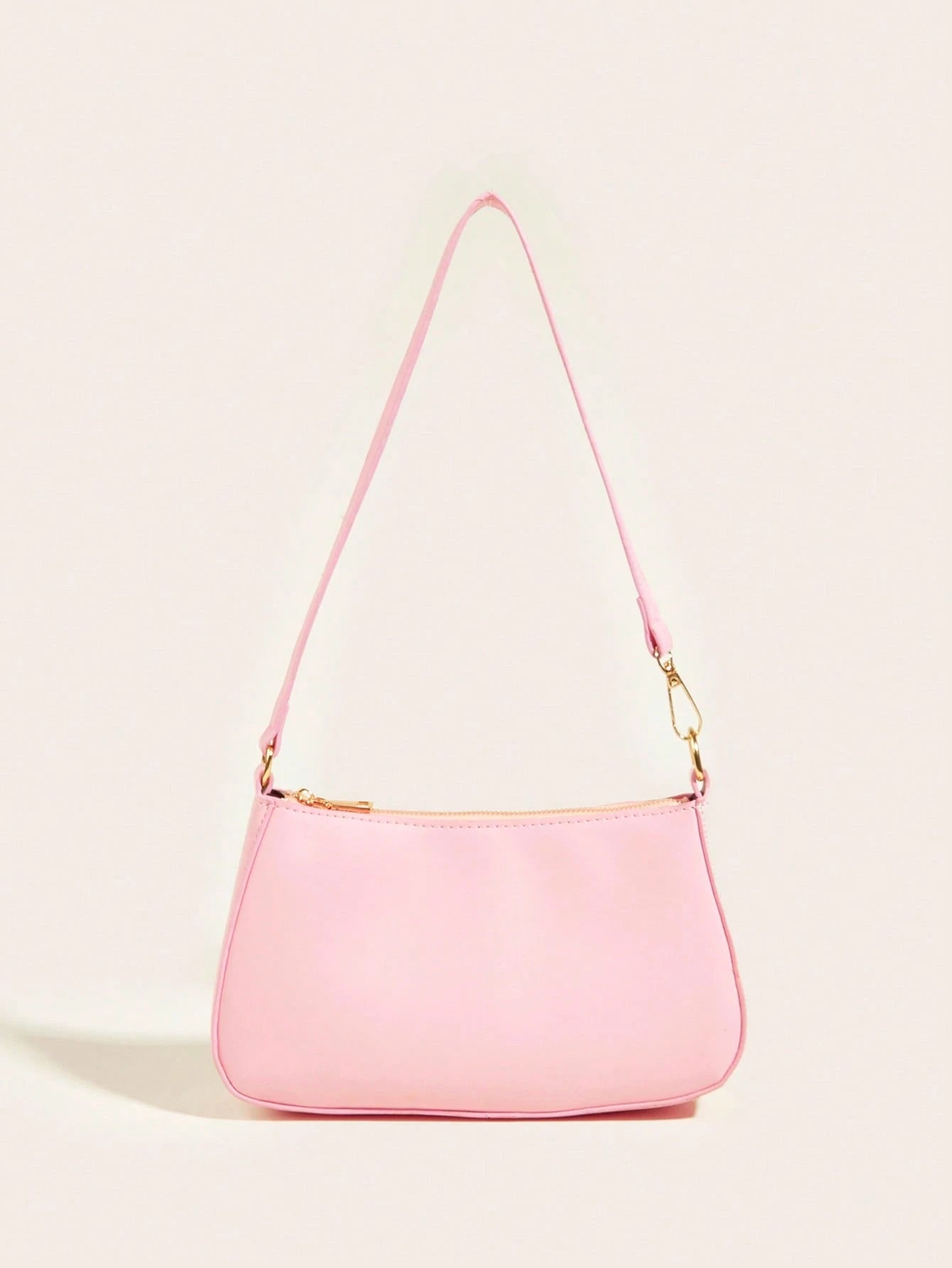 Artificial Patent Leather Minimalist Hobo Bag, Perfect For Music Festival