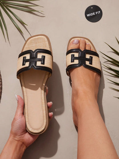 SHUZIA Women Woven Bohemian Style Flat Sandals, Perfect For Vacation And Travel Summer Shoes Spring Shoes Spring Break Easter Mother's Day Present