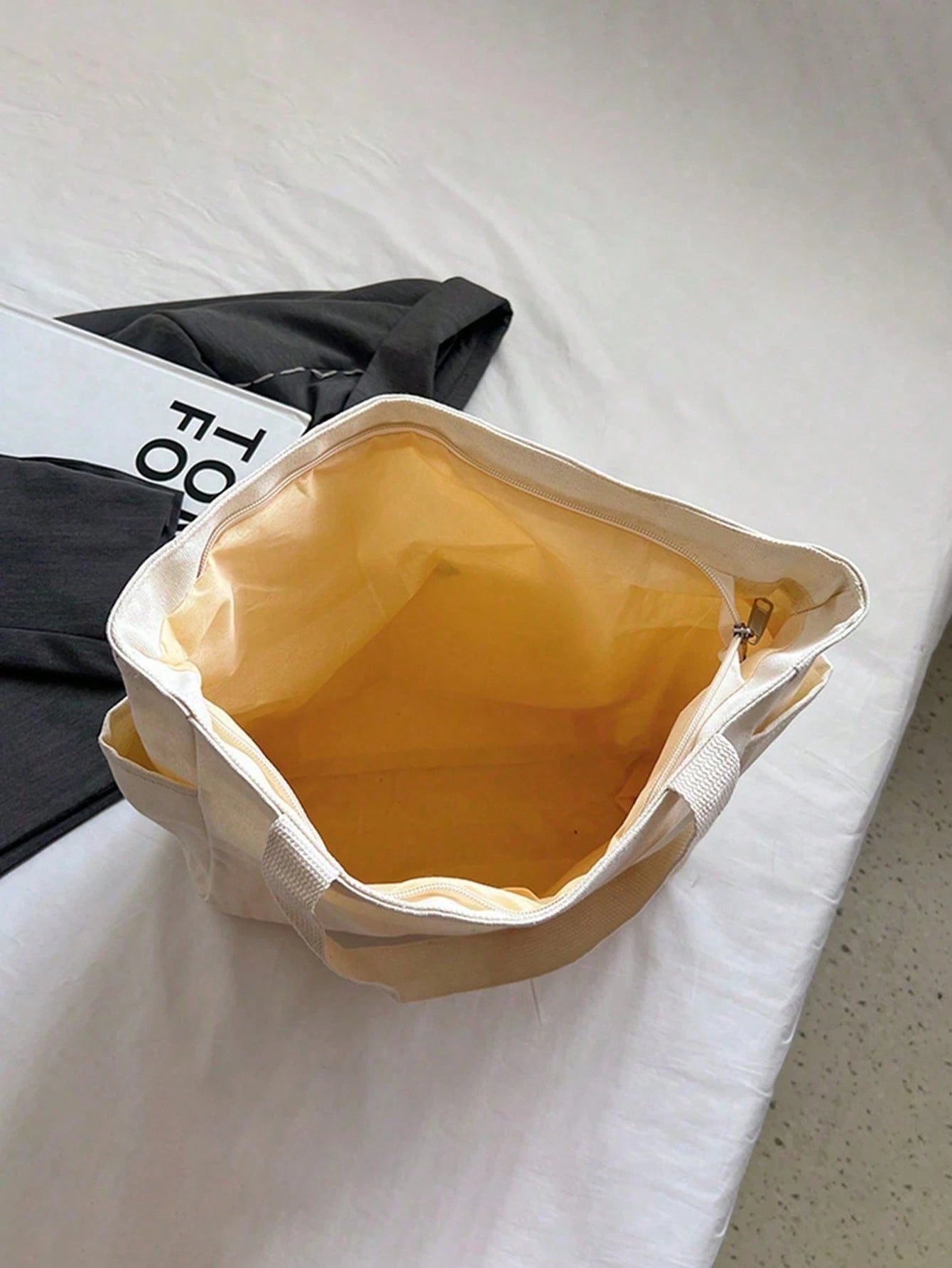 SHEIN X Milania Multi Pocket Tote Bag For Women Canvas Bag With Handle Bag Large Capacity Purse Reusable Handbag, Canvas Tote Bag, Perfect For Daily Use And Travel, Tote Bags For Students, Multiple Compartments, Perfect For Beach