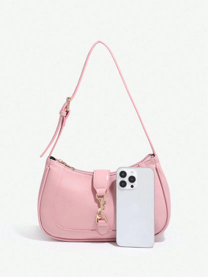 1pc Novachic Women Floral Fabric Casual Shoulder Bag, Zipper Closure, Vintage Style, Underarm Bag, Suitable For Various Occasions