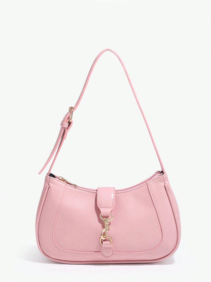 1pc Novachic Women Floral Fabric Casual Shoulder Bag, Zipper Closure, Vintage Style, Underarm Bag, Suitable For Various Occasions