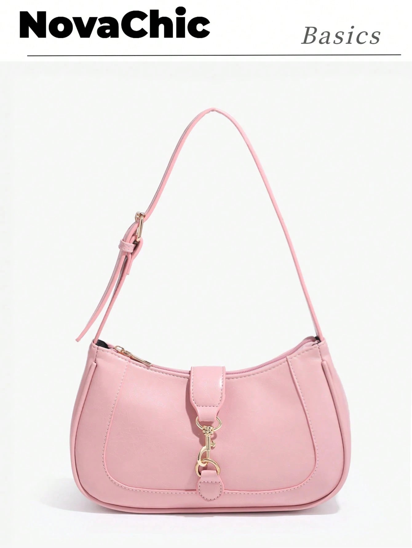 1pc Novachic Women Floral Fabric Casual Shoulder Bag, Zipper Closure, Vintage Style, Underarm Bag, Suitable For Various Occasions