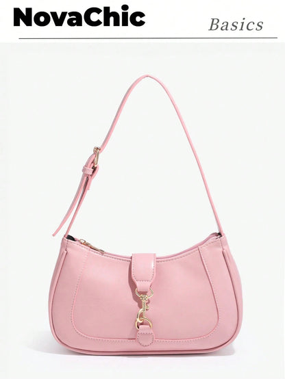 1pc Novachic Women Floral Fabric Casual Shoulder Bag, Zipper Closure, Vintage Style, Underarm Bag, Suitable For Various Occasions