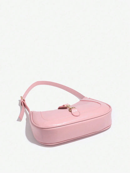 1pc Novachic Women Floral Fabric Casual Shoulder Bag, Zipper Closure, Vintage Style, Underarm Bag, Suitable For Various Occasions