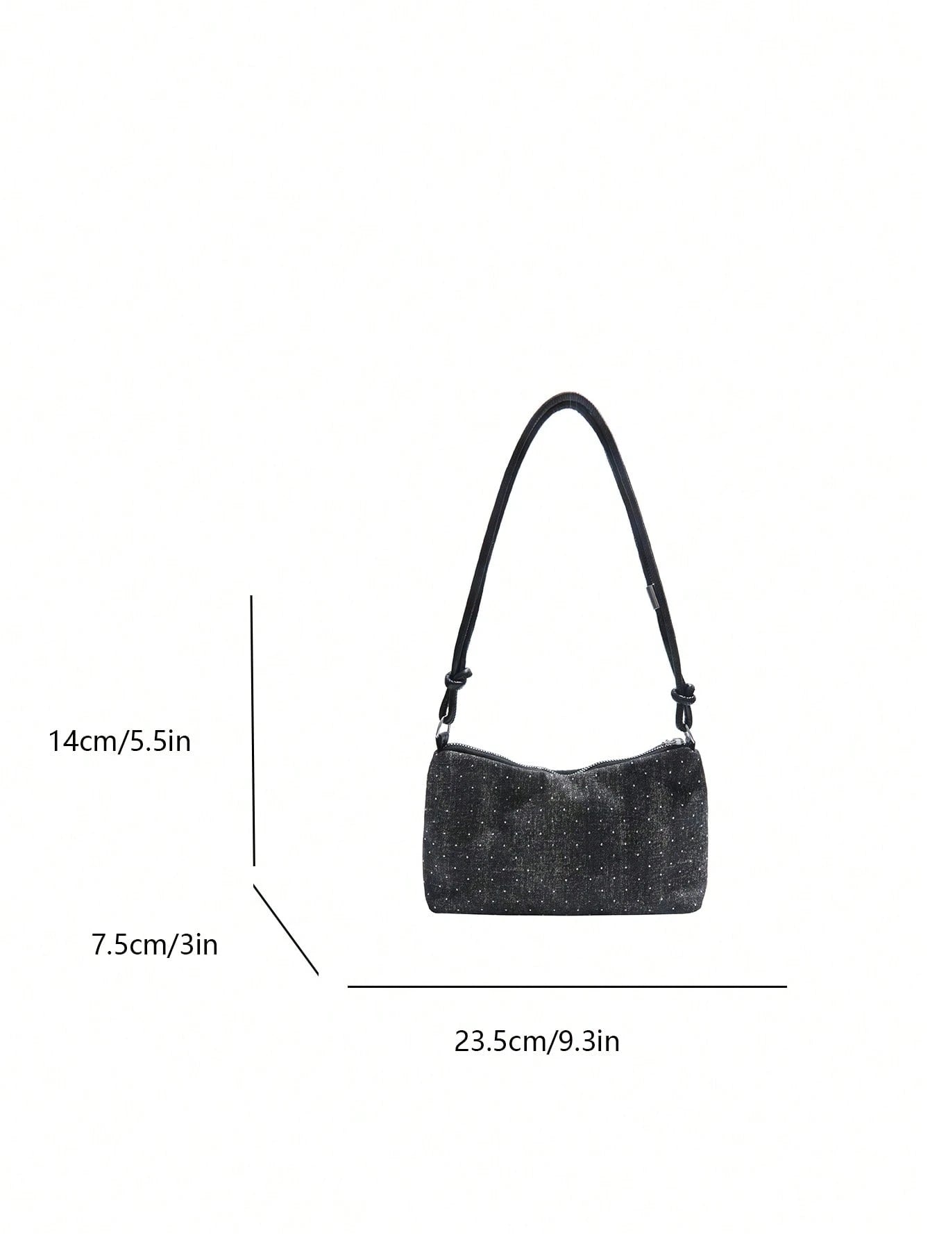 1pc Gold-Tone Glittery Crescent Moon Shape PVC Shoulder Bag For Women