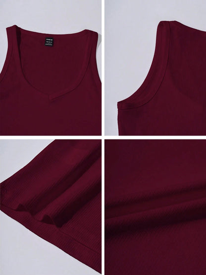Chiquease Sexy Fitted Knit Sports Camisole Tank Top