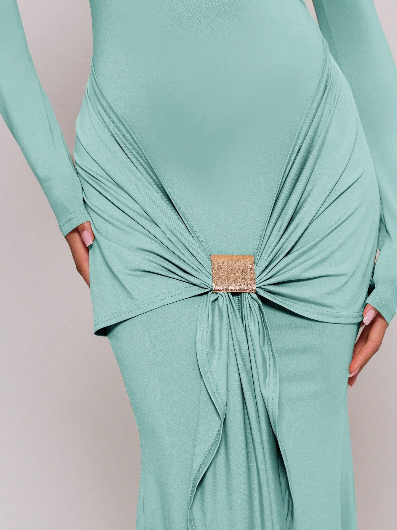 SHEIN X Scheana MUSERA Off Shoulder Long Sleeve Maxi Dress Vacation Summer Spring Romantic Wedding Guest Graduation, Prom Holiday Wedding Guest, Elegant, Birthday, Church, Night Out