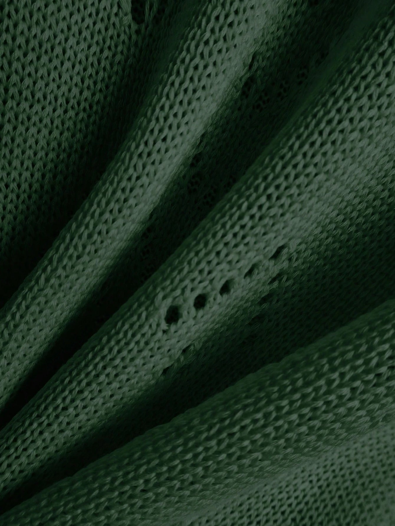 EMERY ROSE Women's Vacation Casual Solid Color Hollow Out Knit Top