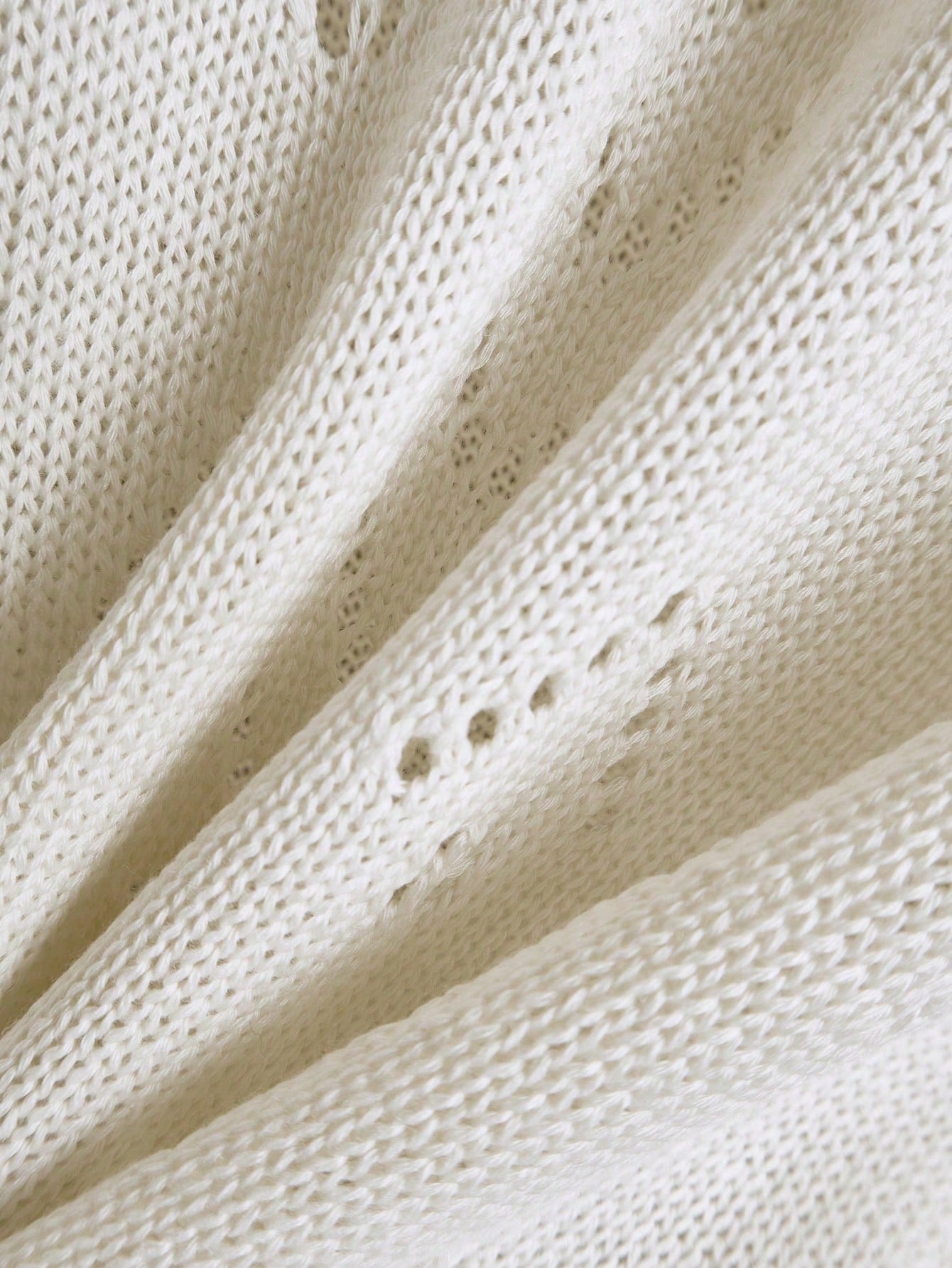 EMERY ROSE Women's Vacation Casual Solid Color Hollow Out Knit Top