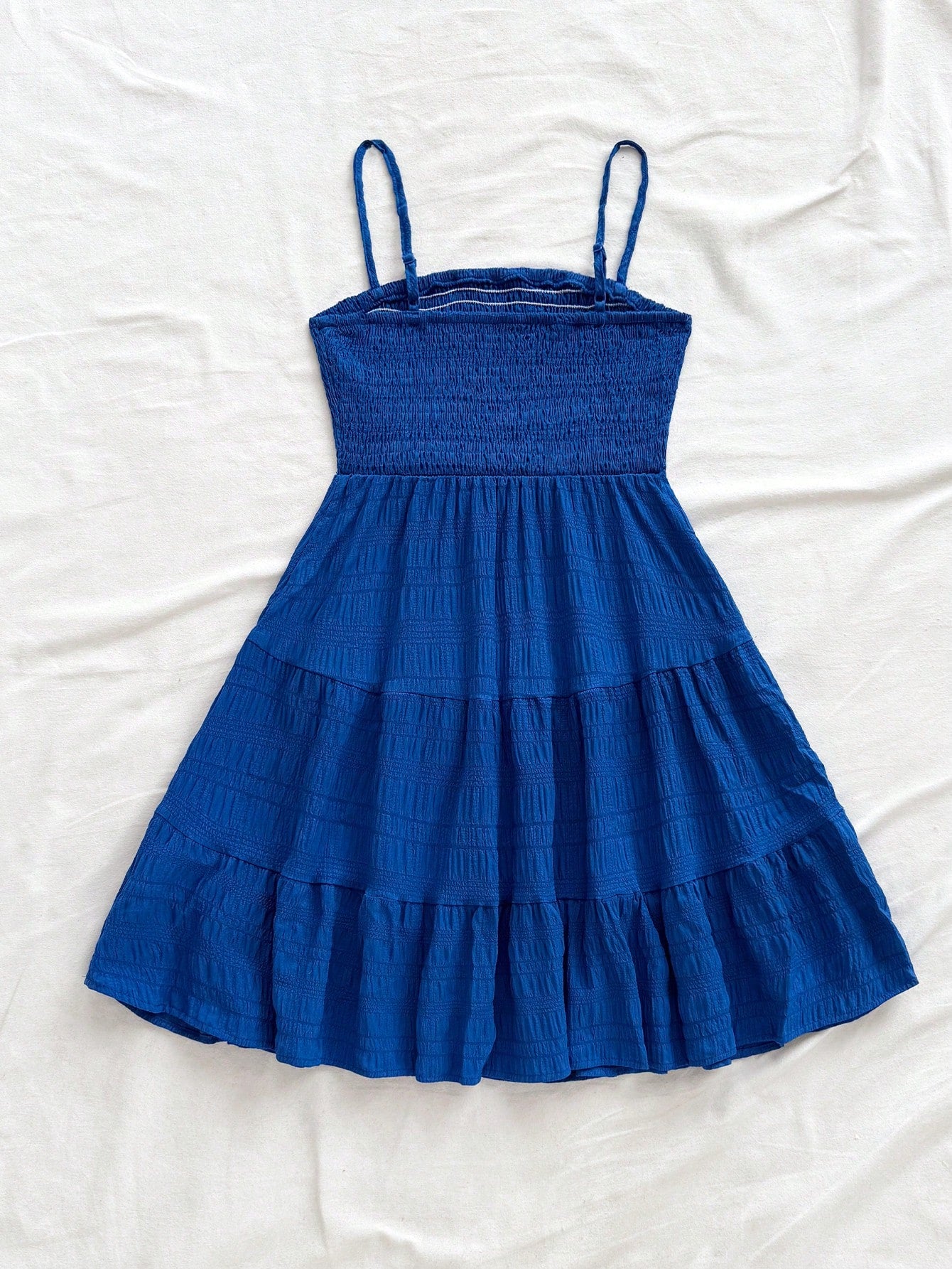 Soleia WYWH Women Spring Break Solid Ruffle Hem Cami Blue Dress,Summer Dresses For Women