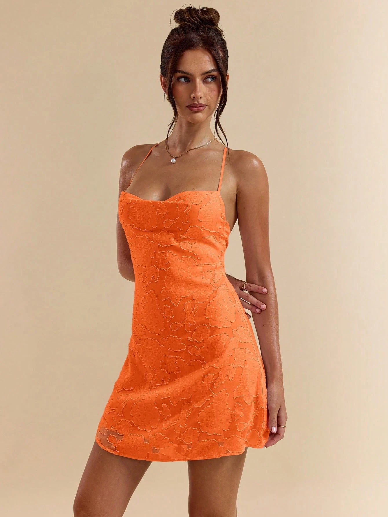 SHEIN BAE Spring/Summer Solid Pink Bodycon Low Back Tie Strap Textured A-Line Super Short Mini Dress For Women,Bohemian Clothes,Bodycon Dress