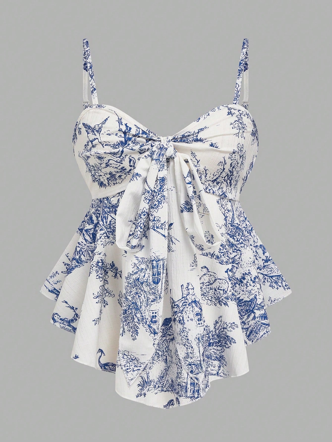 GlowEve Women's Textured Print Fitted Camisole, Elegant For Vacation, Commute, And Daily Wear