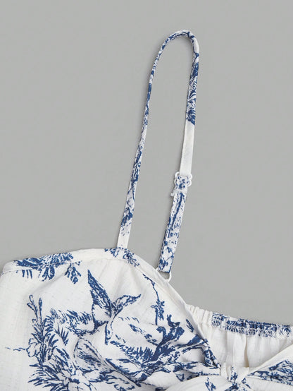 GlowEve Women's Textured Print Fitted Camisole, Elegant For Vacation, Commute, And Daily Wear