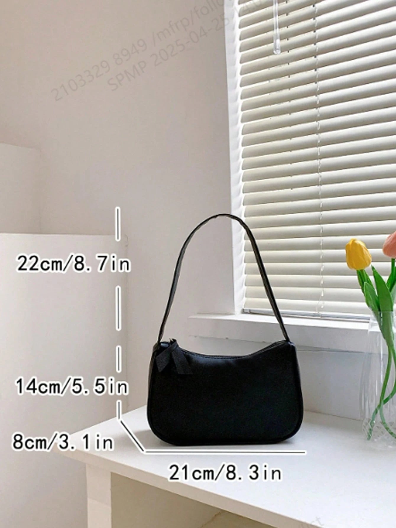 Solid Color Mini Underarm Shoulder Bag, PU Leather Small Bag, Simple Casual Versatile Handbag, Large Capacity Zipper French Baguette Bag, Suitable For Outing, Date, Shopping, Coin Purse, Phone Bag