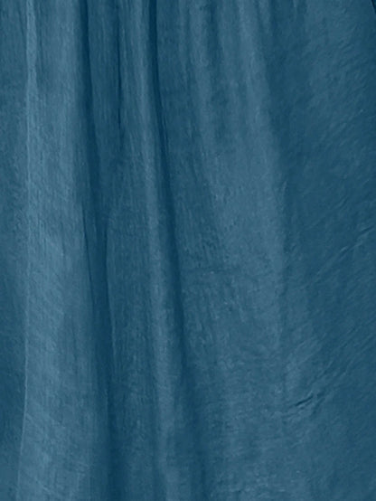 EMERY ROSE Women Plain Short Sleeve Ruffle Detail Casual Blouse, Everyday Wear