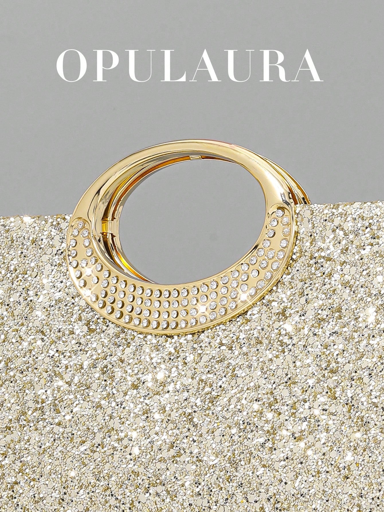 OpulAura Women's Fashion Sparkling Crystal Rhinestone Evening Clutch Bag, Glitzy Luxury Diamond Studded Formal Dress Purse, Suitable For Gala, Party, Birthday, Wedding, As Birthday Gift